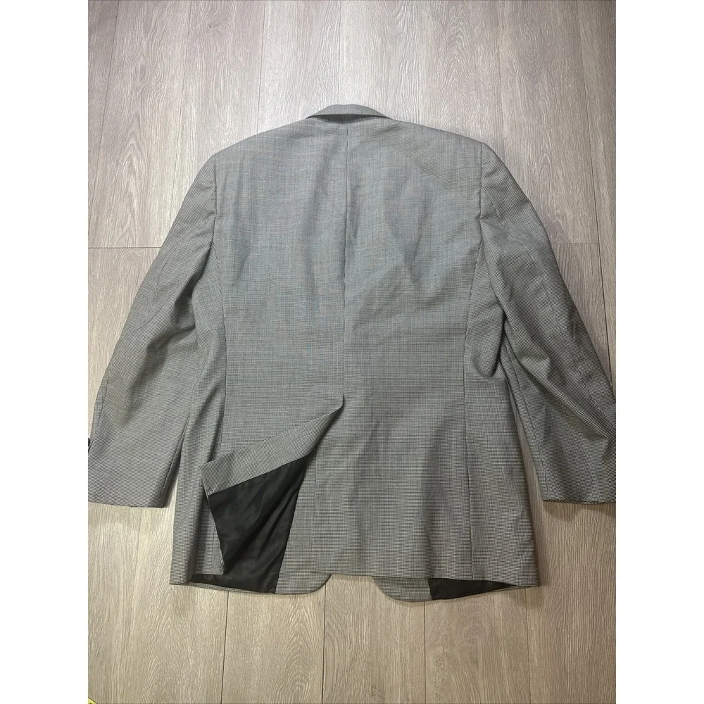 Burberry Men's Houndstooth Sport Coat Blazer Jacket Men's 42R Gray Regular